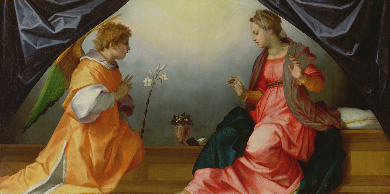 Bebudelsen, 1528 (tempera på panel) af Andrea del Sarto