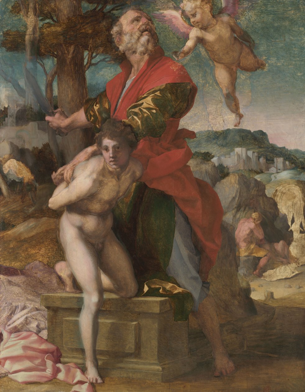 The Sacrifice of Isaac, ca. 1527 (olie på træ) af Andrea del Sarto