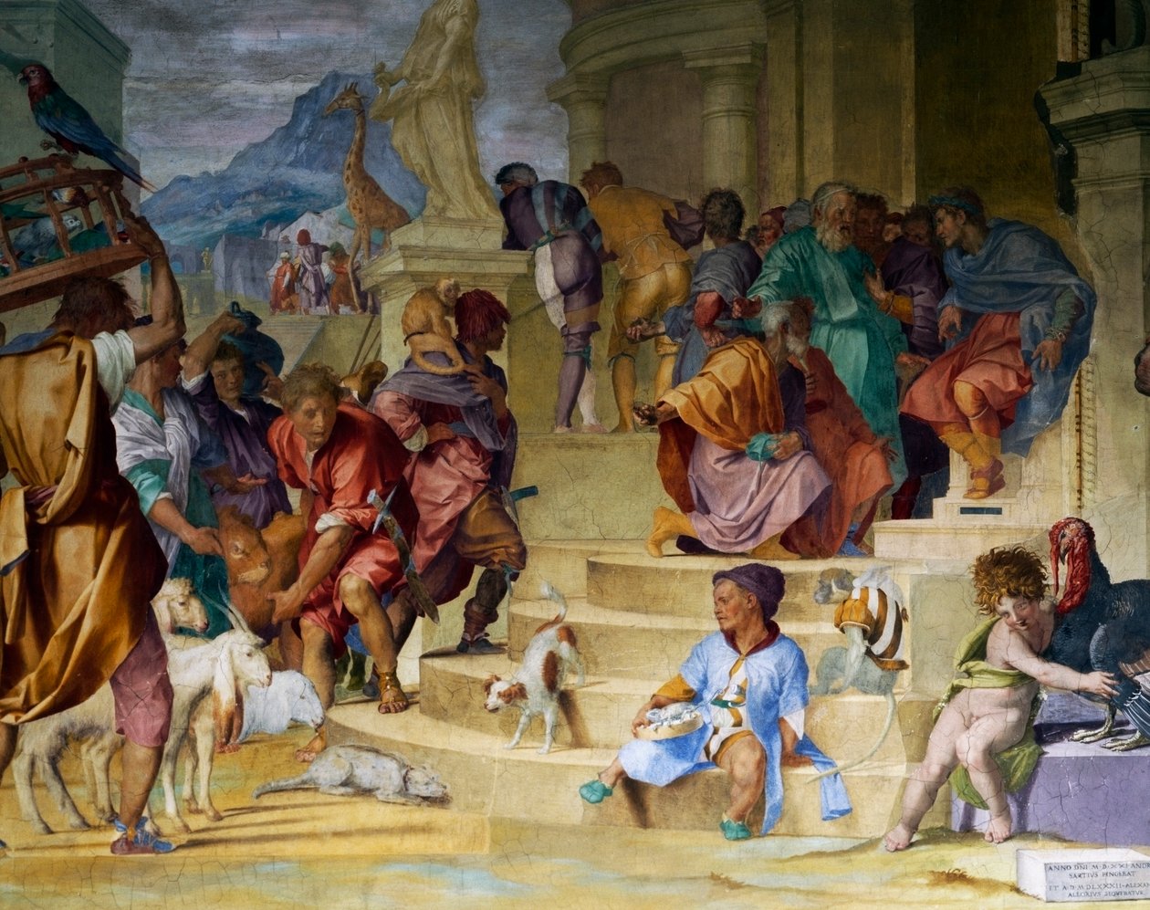 Cæsars triumf af Andrea del Sarto og Alessandro Allori (1520) Medicean Villa Poggio a Caiano af Andrea del Sarto