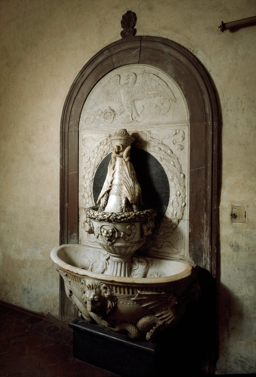 Døbefonte. Skulptur af Andrea del Verrocchio
