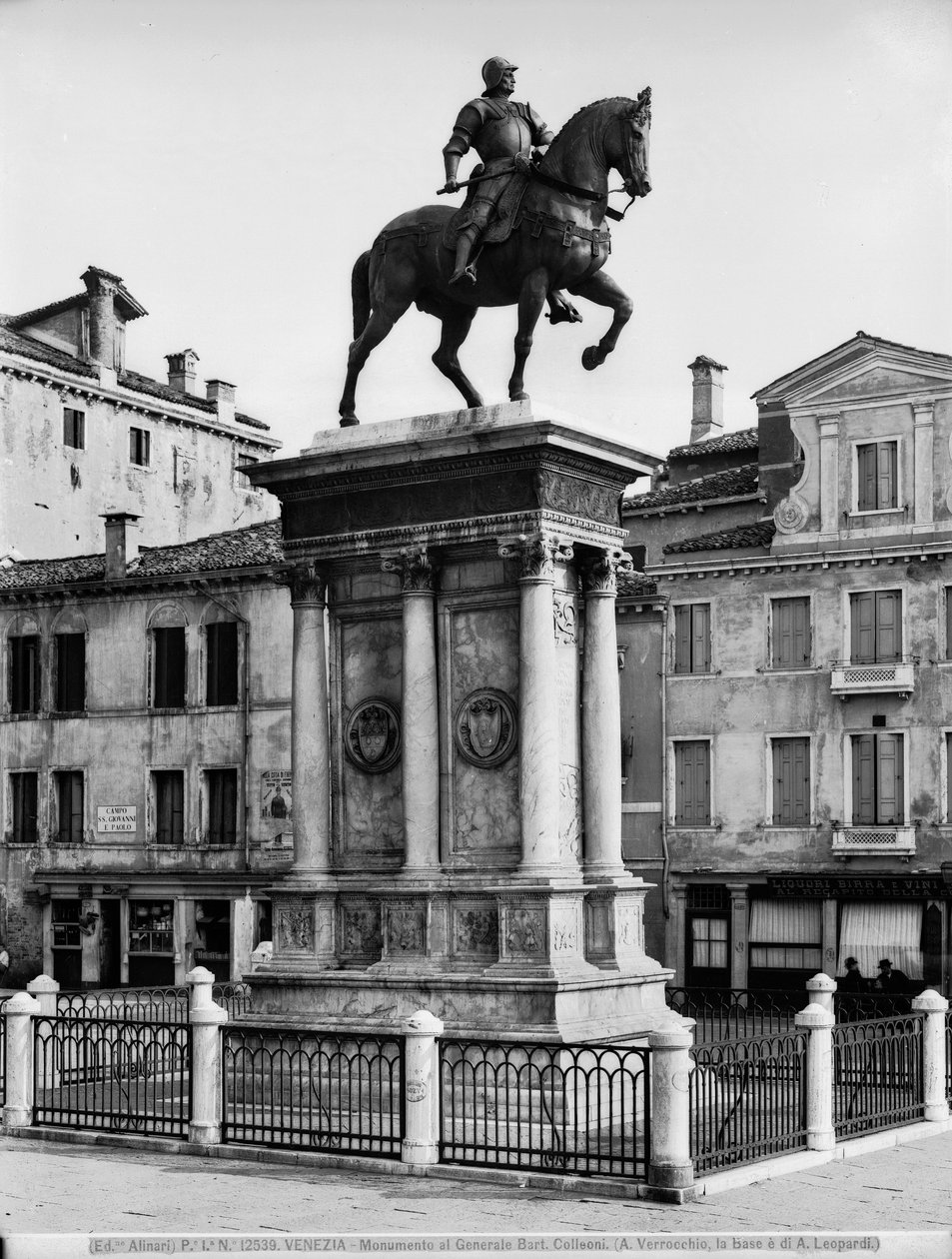 Rytterstatue af condottiere Bartolomeo Colleoni (1400-75) (bronze) (s/h foto) af Andrea del Verrocchio
