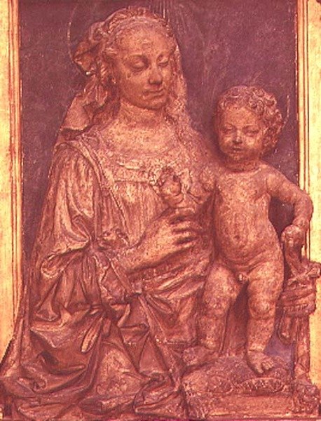 Madonna og barn (træ) af Andrea del Verrocchio