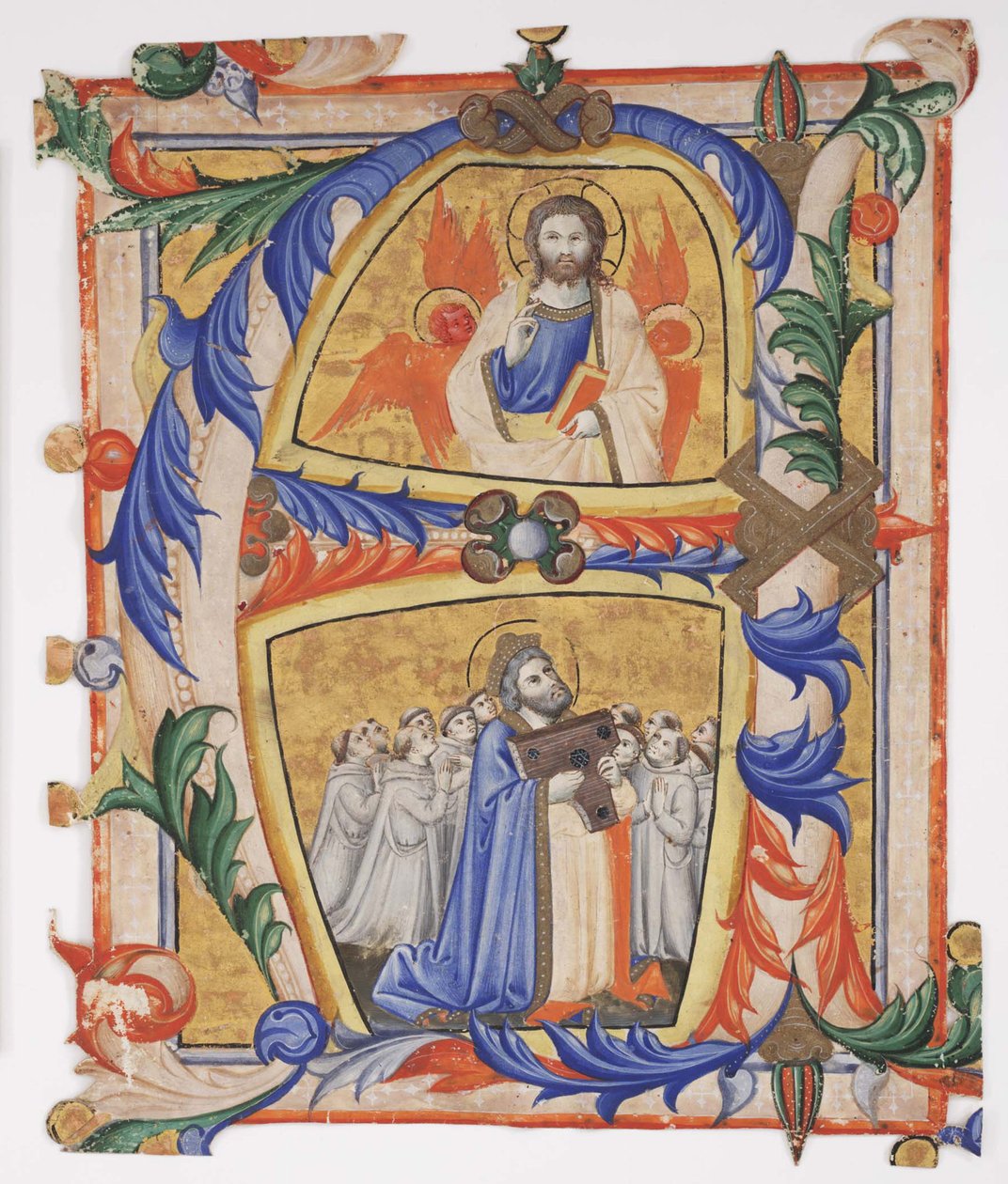 Kristus viste sig for David og en gruppe kamaldolsiske munke, 1390-1410 af Andrea di Bartolo