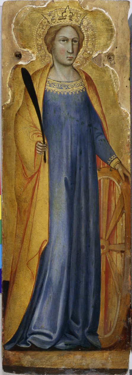 St. Katharine, ca. 1400 (tempera på poppeltræ) af Andrea di Bartolo