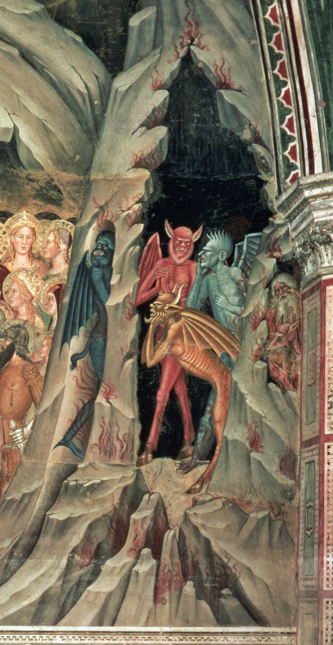 Nedstigningen til Limbo, fra det spanske kapel af Andrea di Bonaiuto (fl.1343 77)