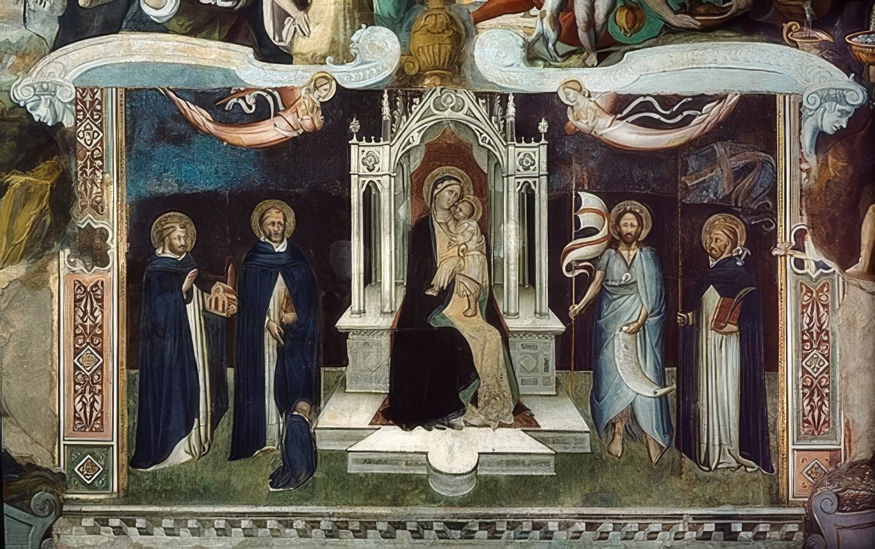 Thronende Madonna. 1370 af Andrea di Bonaiuto