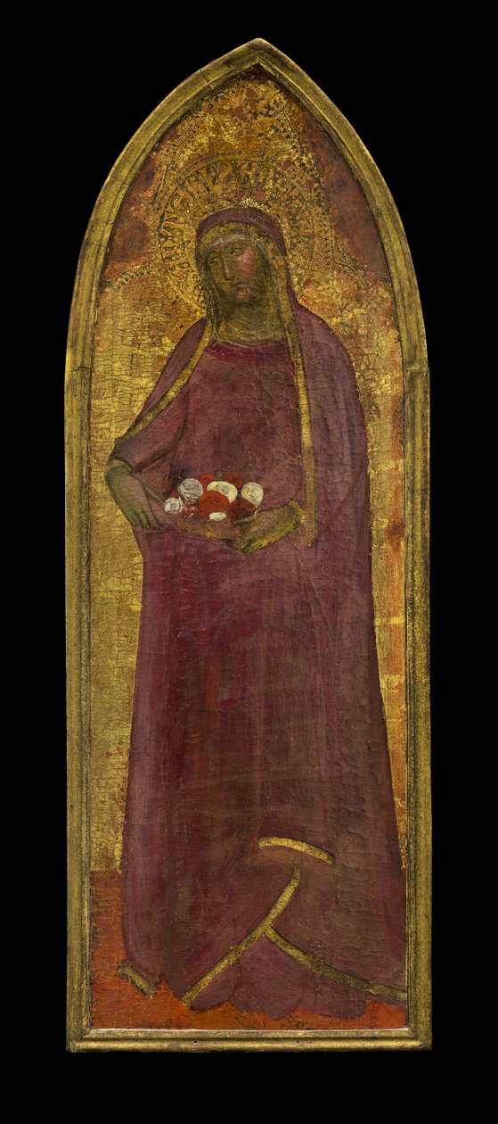 Sankt Elizabeth af Ungarn, ca. 1365 (tempera & bladguld på træ) af Andrea di Bonaiuto fl.1343 77 Andrea di Bonaiuto fl.1343 77