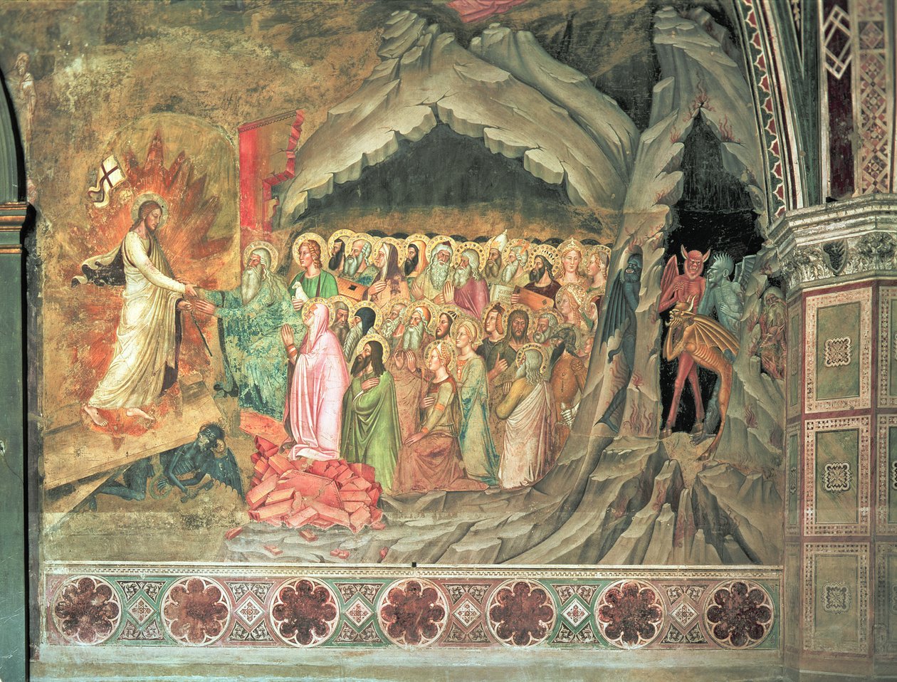 Nedstigningen til Limbo, fra det spanske kapel, 1366-88 af Andrea di Bonaiuto fl.1343 77 Andrea di Bonaiuto fl.1343 77