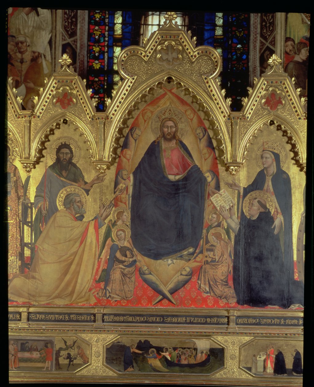 Strozzi-altertavlen, 1357 paneldetalje af 72246 af Andrea di Cione Orcagna