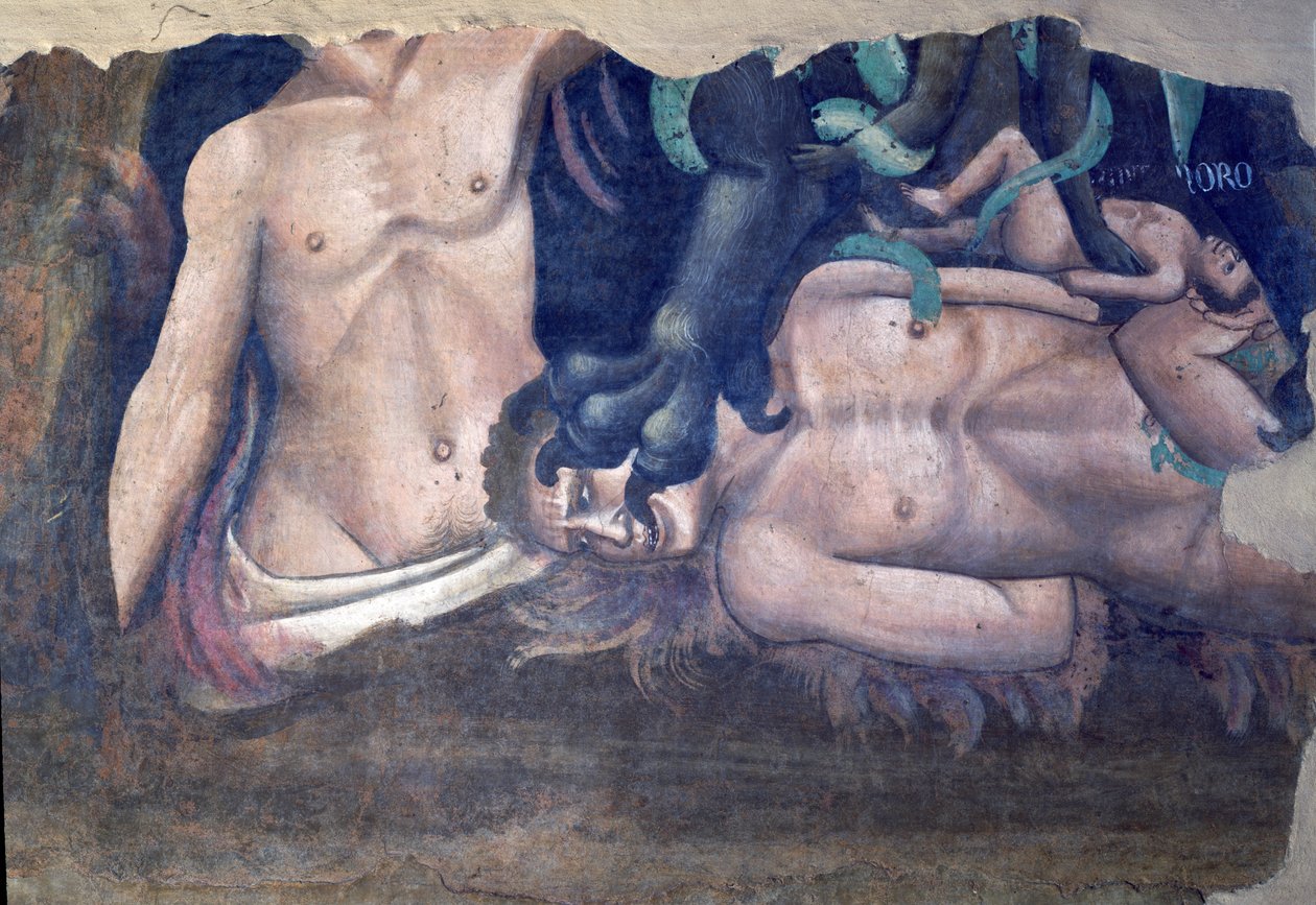 Dødens triumf, detalje fra de fordømtes pine, fresko fra 1348 af Andrea di Cione Orcagna
