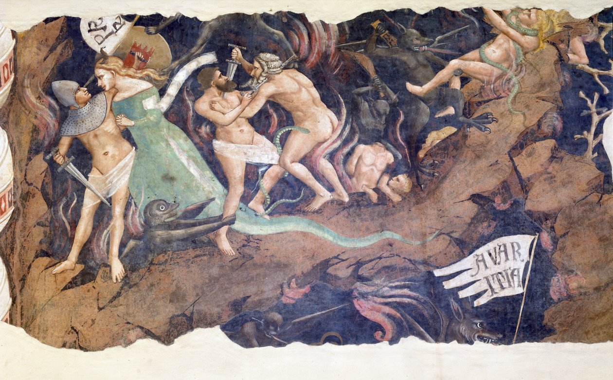Dødens triumf, 1348, detalje af Andrea di Cione Orcagna