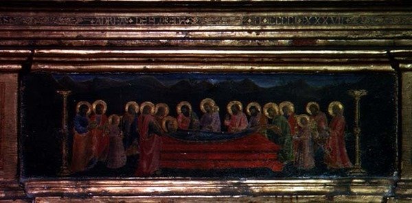 The Madonna of the Girdle, detalje af predellaen af Andrea di Giusto Manzini