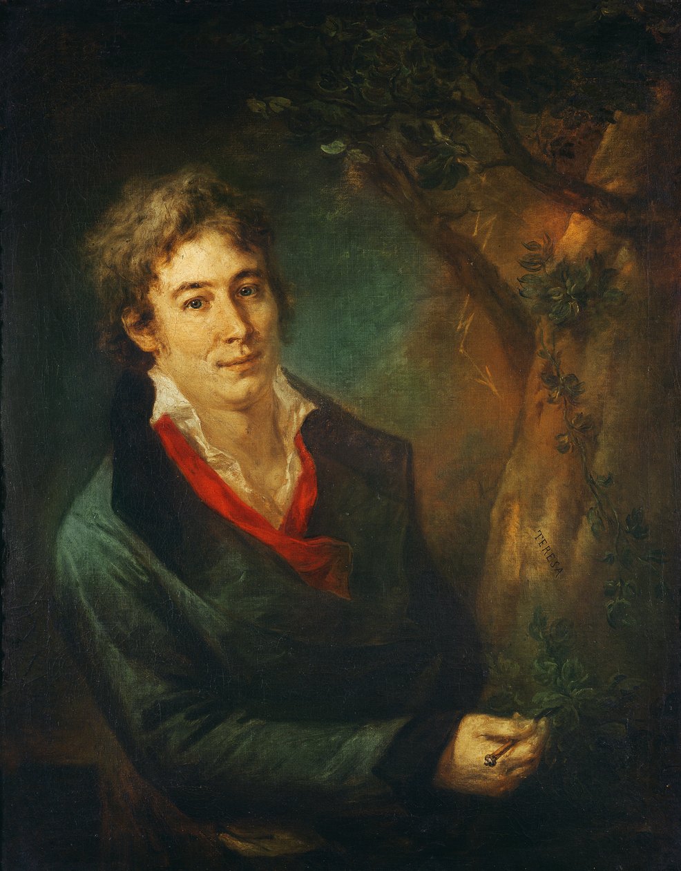 Portræt af Ugo Foscolo af Andrea the Elder Appiani