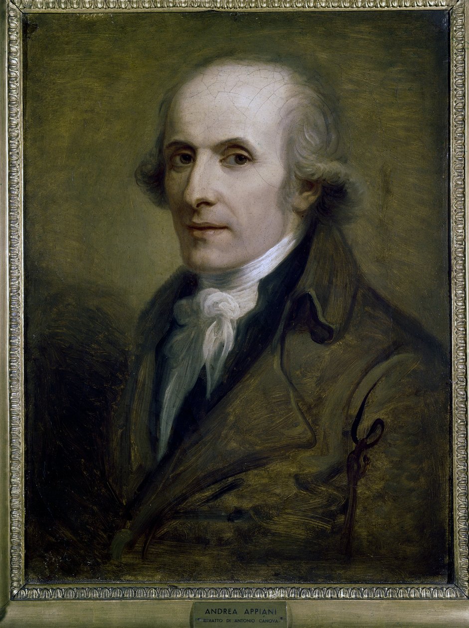 Portræt af billedhuggeren Antonio Canova af Andrea the Elder Appiani