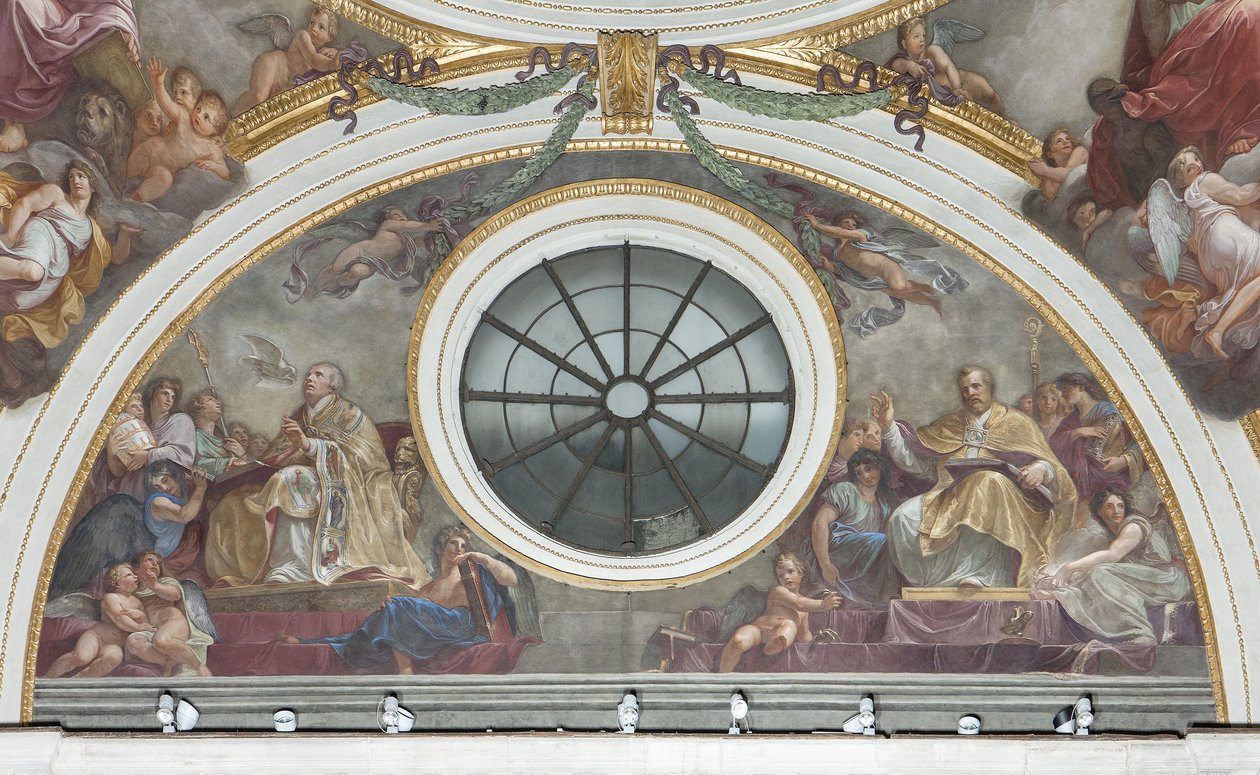 Sankt Ambrosius og Sankt Gregor den Store, 1792-95 af Andrea the Elder Appiani