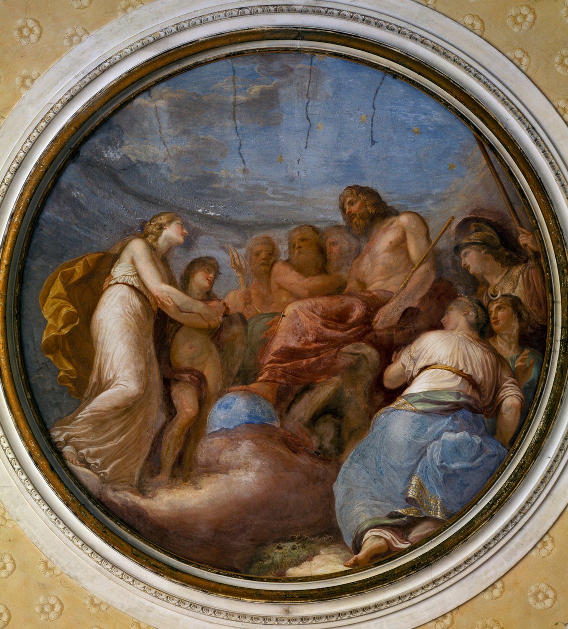 Tondo malet af Andrea Appiani (1754-1817), Villa Reale, Monza, Italien af Andrea the Elder Appiani
