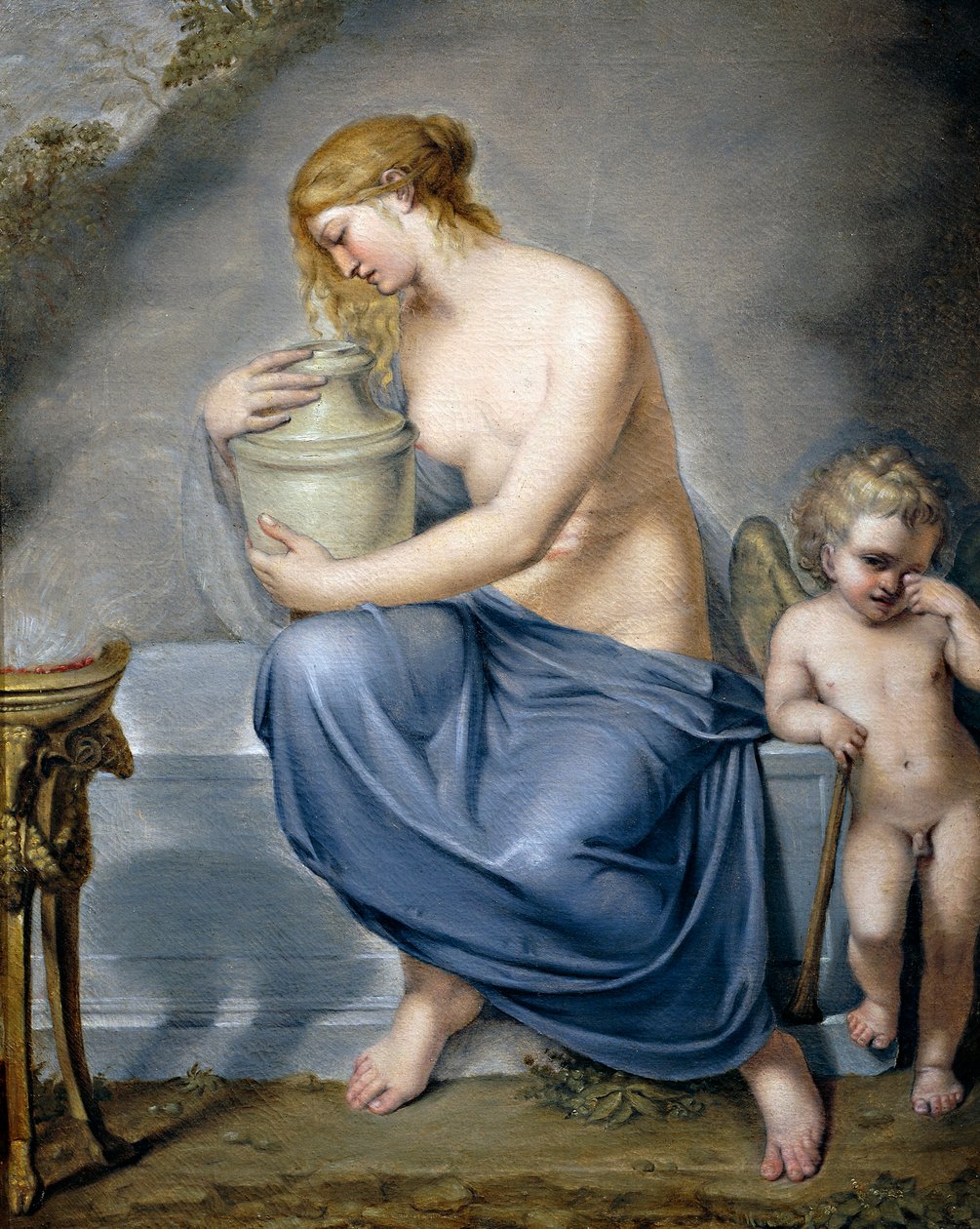 Venus og Hymen grædende, omkring 1790, tilskrevet Andrea Appiani (1754-1817), olie på lærred, 73x58 cm af Andrea the Elder Appiani