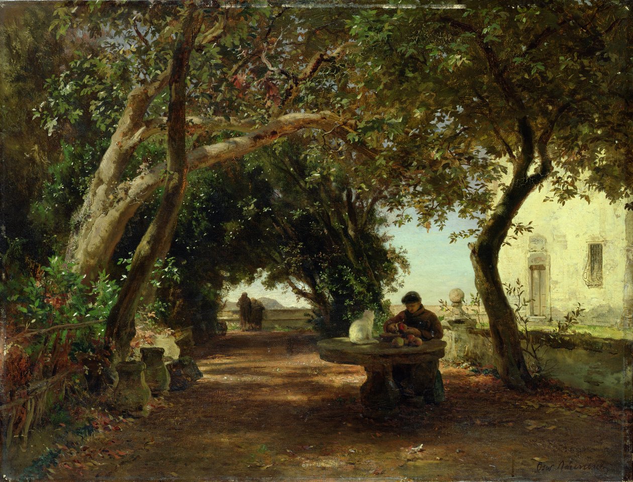 italienske klostre af Andreas Achenbach
