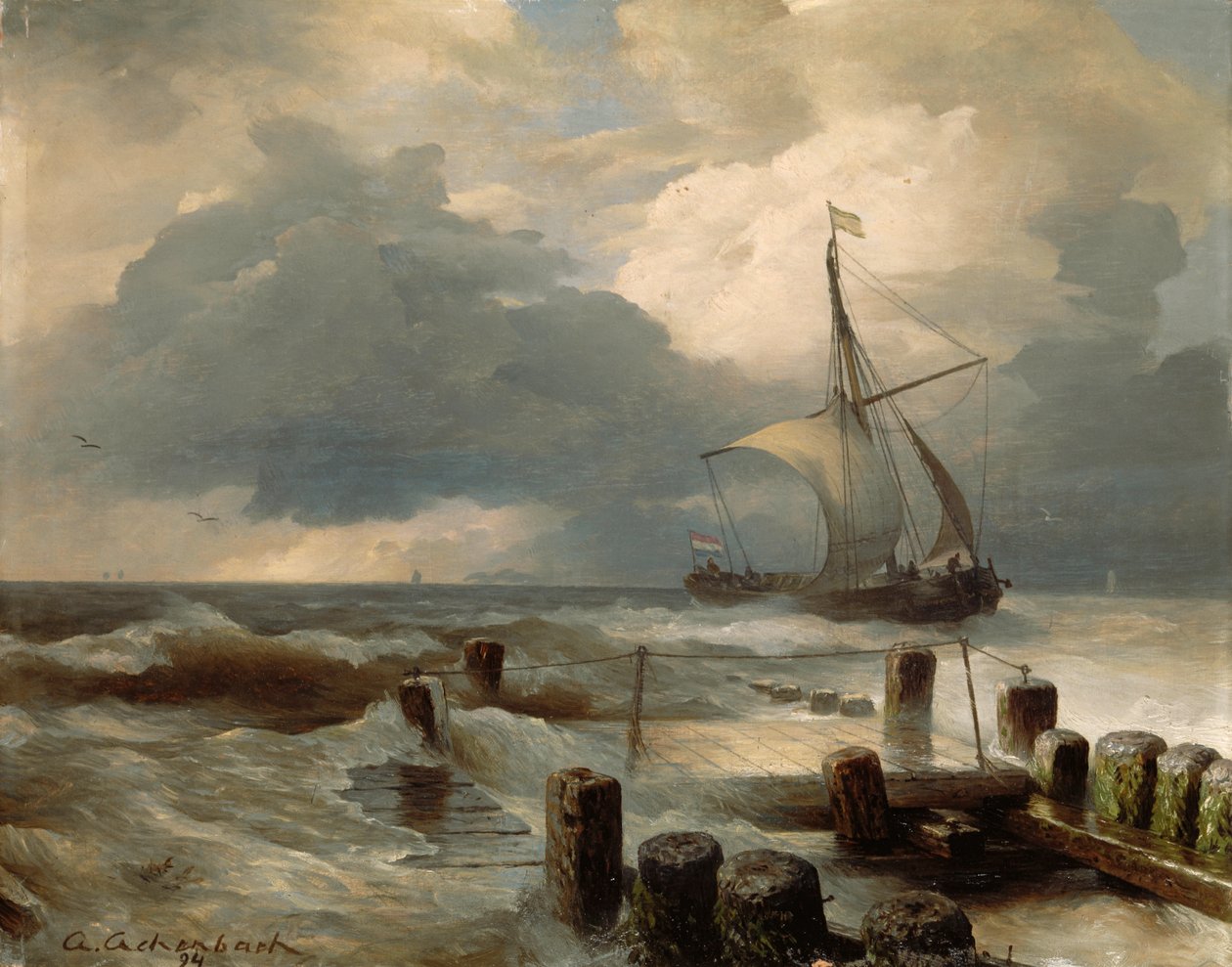 Sølandskab, 1894 af Andreas Achenbach