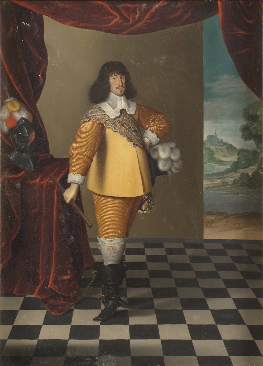 Kong Frederik III af Danmark og Norge - Portræt af Kong Frederik III af Danmark og Norge (1609-1670), af Magerstadt (Magerstaedt, Magerstetten), Andreas (aktiv 1639-1651). Olie på lærred. Mål: 55x38 cm. Nationalmuseet Stockholm af Andreas (active 1639 1651) Magerstadt