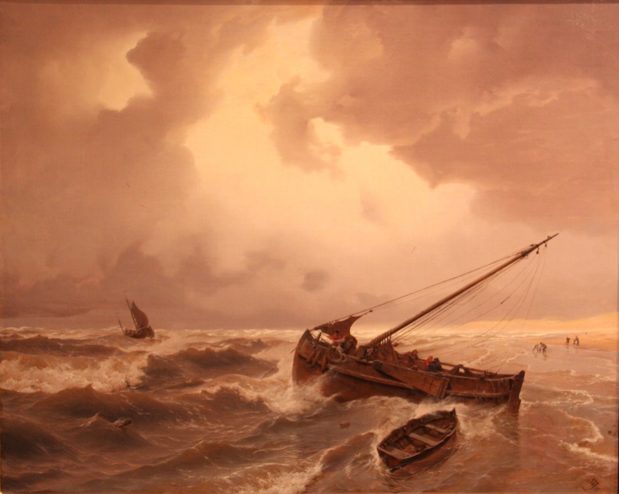 Stranden ved Scheveningen af Andreas Achenbach