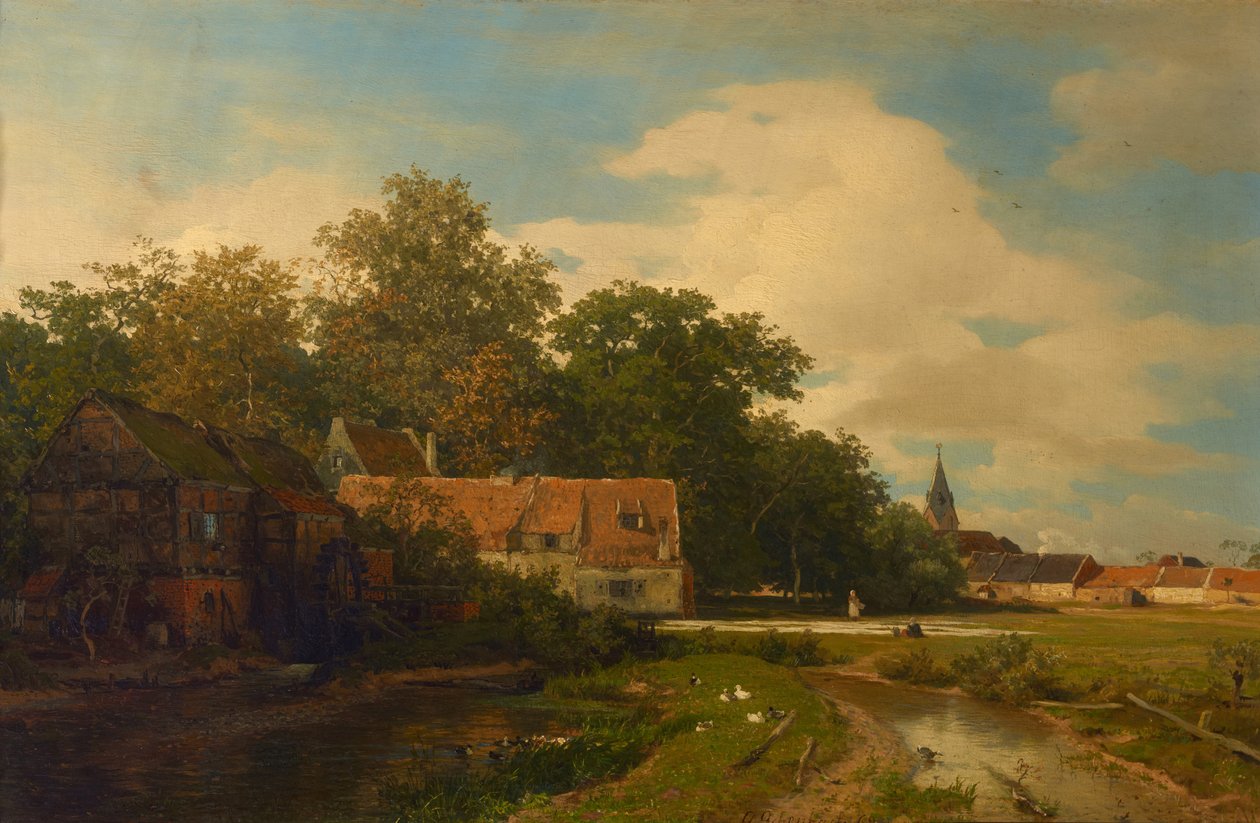Westfälische Mølle af Andreas Achenbach