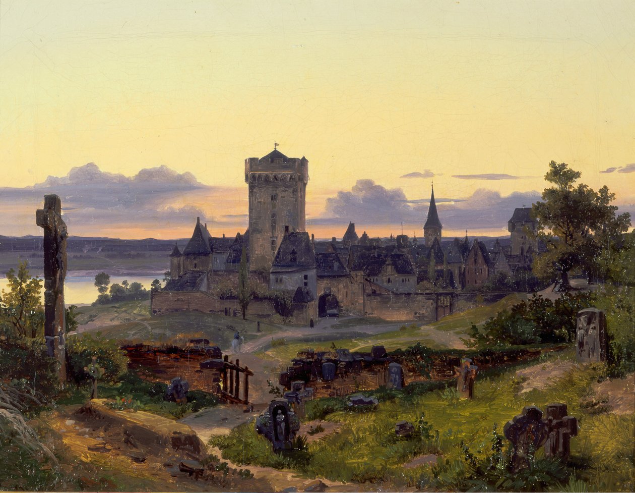 Zons ved Rhinen af Andreas Achenbach