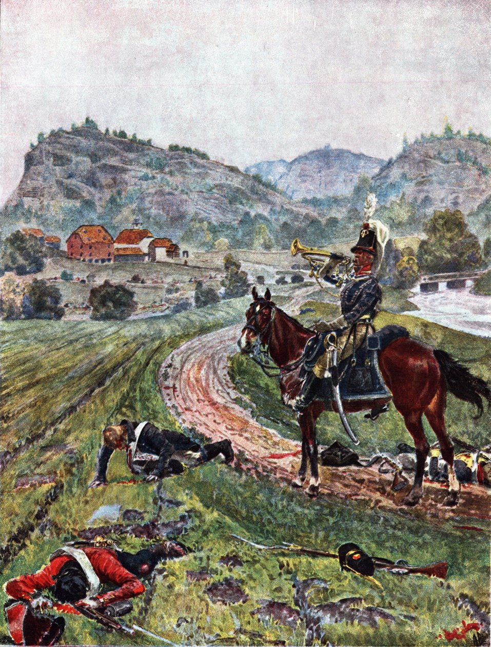 Bloch - Kampen ved Berby 1808 af Andreas Bloch