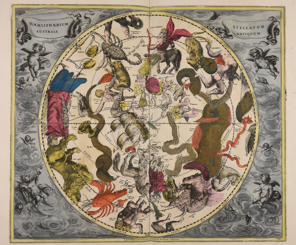 Haemisphaerium stellatum australe antiquum af Andreas Cellarius