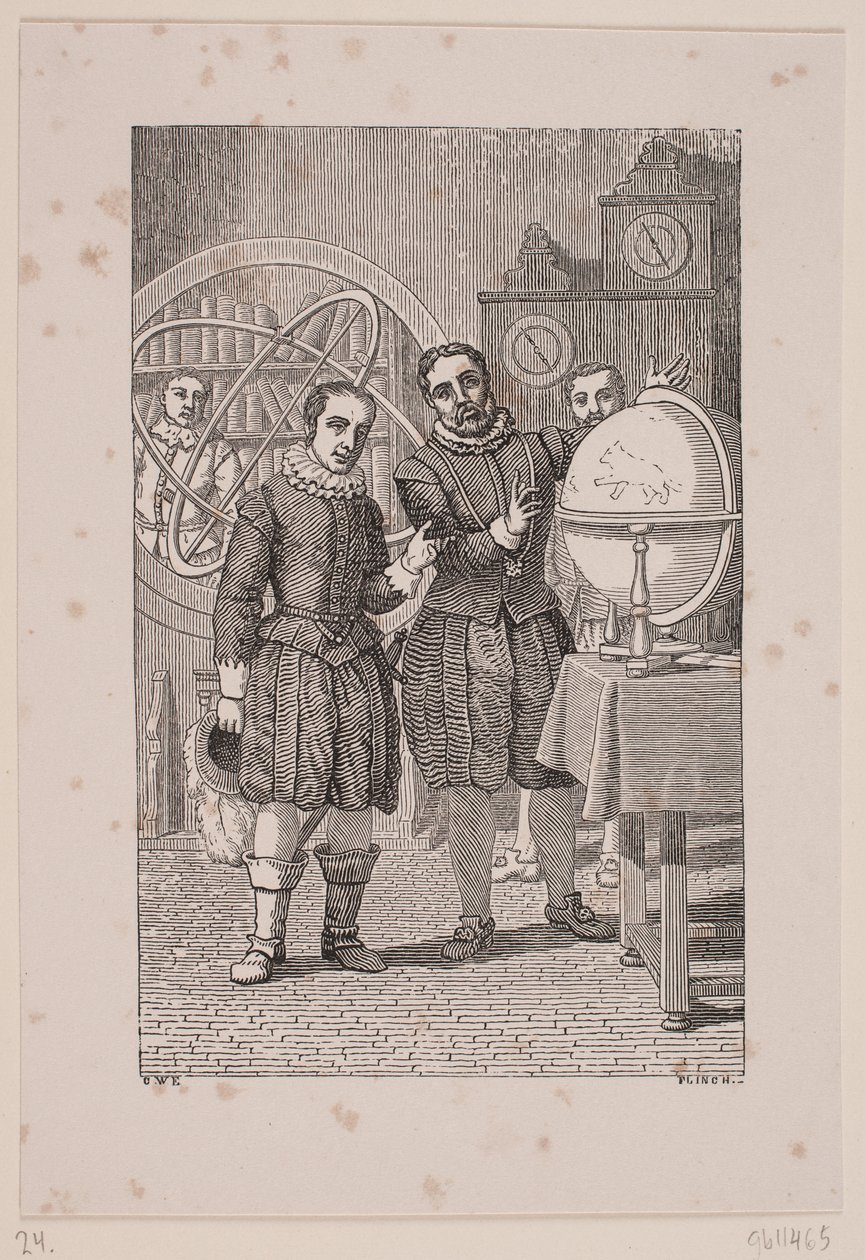 Christian 4. i besøg hos Tycho Brahe af Andreas Flinch
