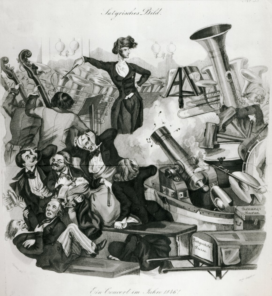 En koncert af Hector Berlioz (1803-69) i 1846 (gravering) af Andreas Geiger