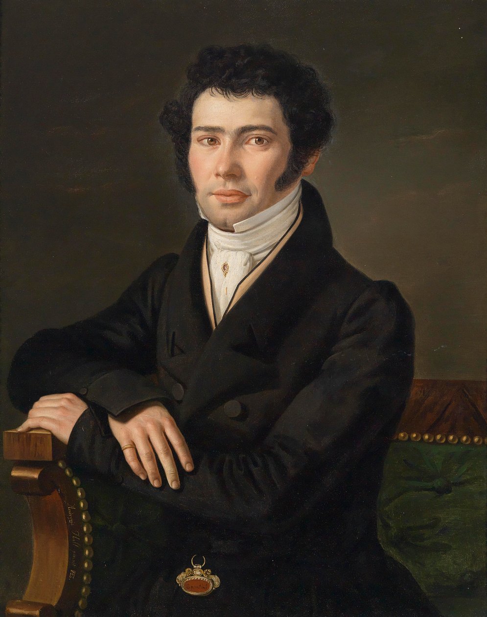 Portræt af Gaspari Spontini (1774-1851), operakomponist og almindelig musikchef i Berlin af Andreas Hall