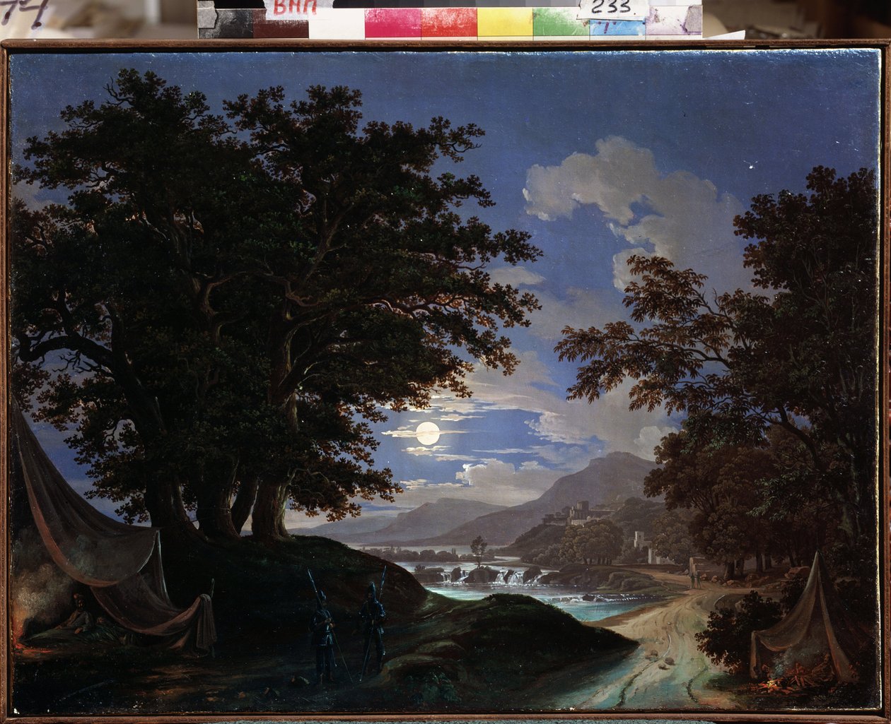 Scenedesign til operaen Ruslan og Lyudmila af M Glinka - Maleri af Andreas Leonhard Roller (1805-1891), olie på lærred af Andreas Leonhard Roller