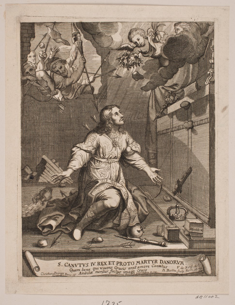 Knud den Hellige, lidende Martyrdøden af Andreas Reinhardt