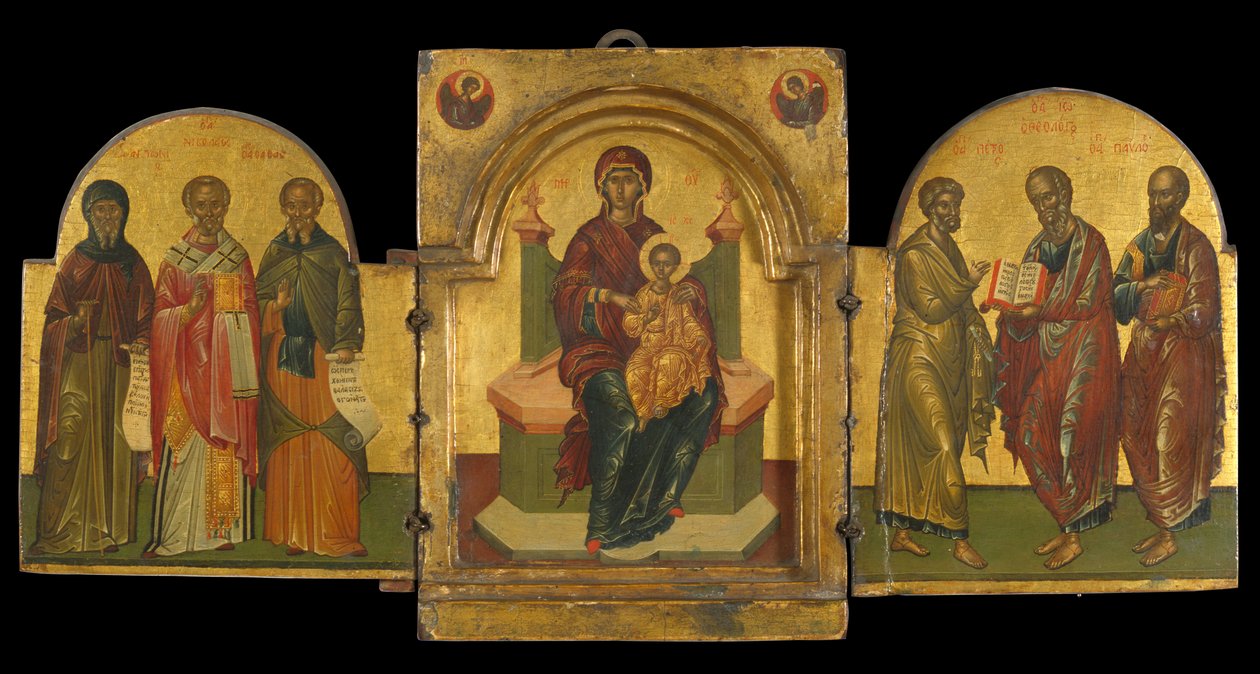 Triptykon (ægtempera på panel) af Andreas Rico
