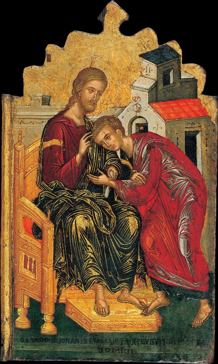 Kristus gav velsignelsen til evangelisten Johannes, ca. 1450 af Andreas Ritzos