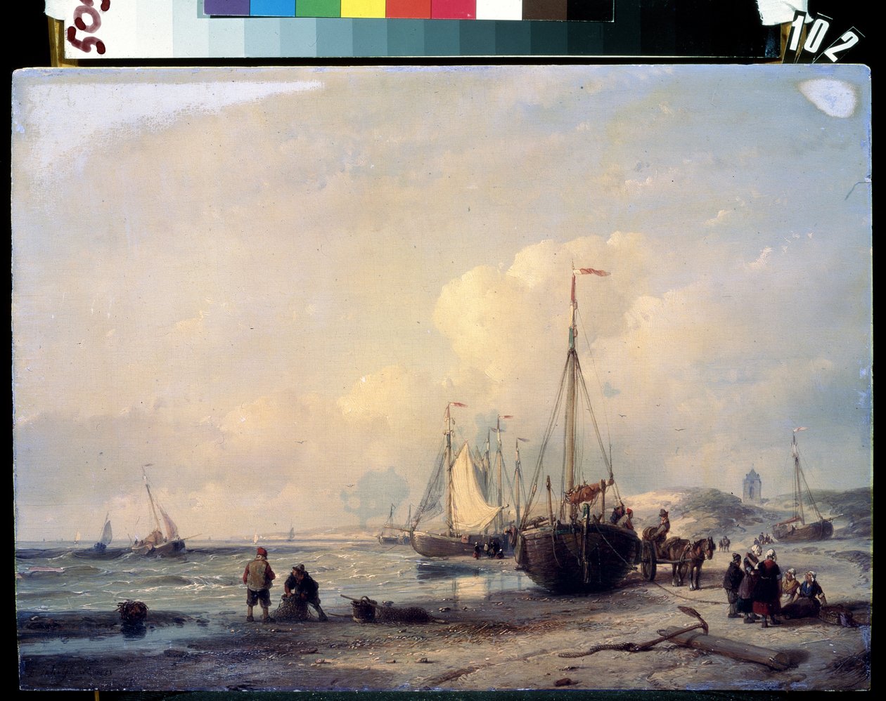 Havlandskab. Maleri af Andreas Schelfhout (1787-1870). Olie på lærred af Andreas Schelfhout