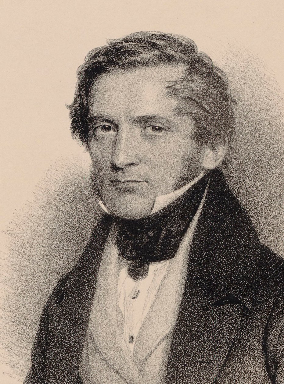 Portræt af komponisten Franz Lachner 1803-1890, 1830. af Andreas Staub
