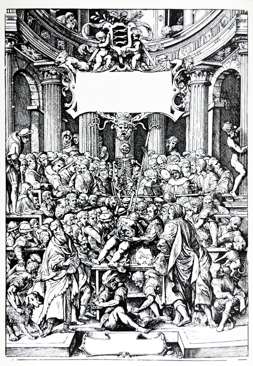 Pladerne fra indbegrebet af De Humani Corporis Fabrica af Andreas Vesalius