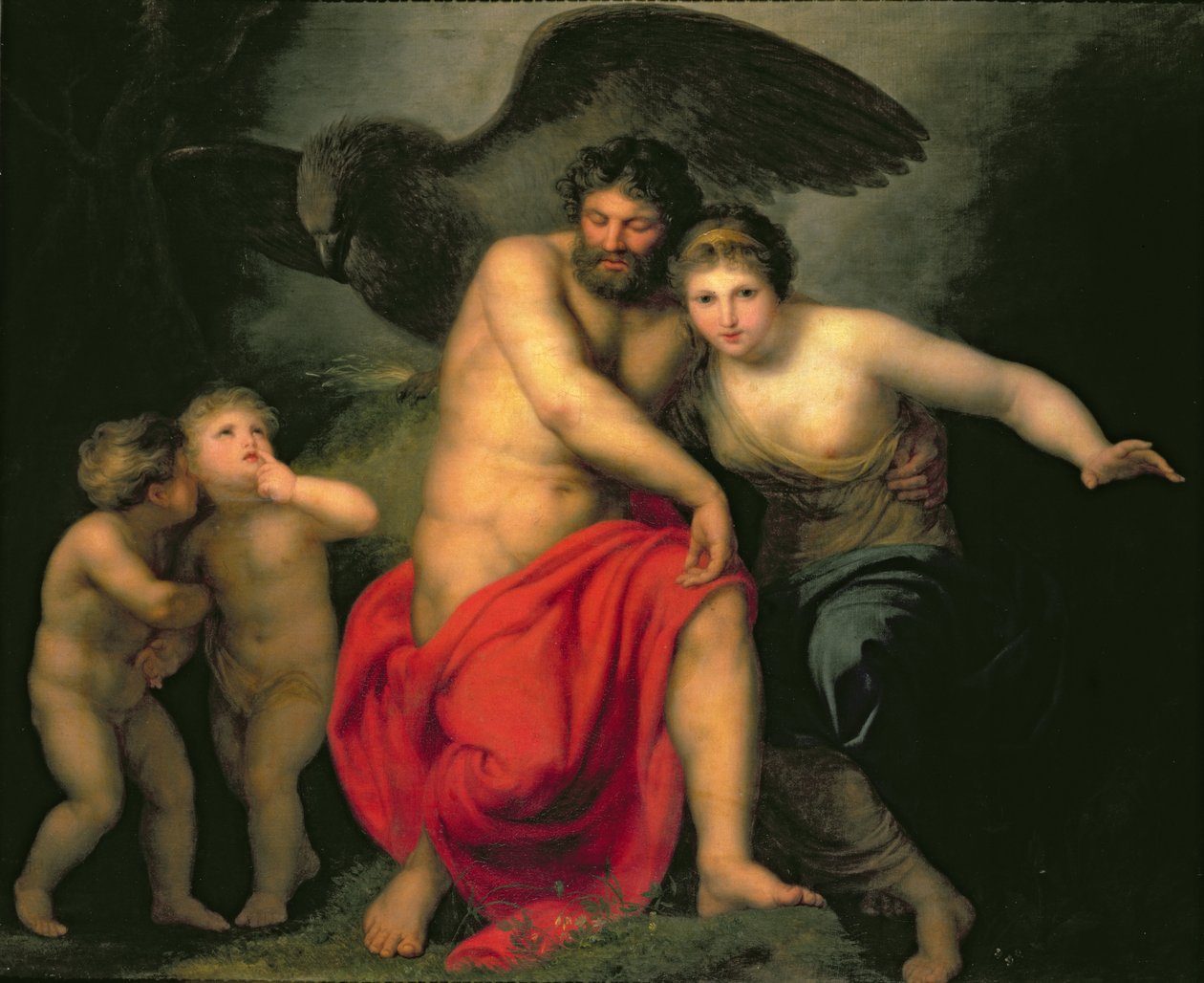 Zeus og Hera på Mount Ida, 1775 af Andreas or Andries Lens