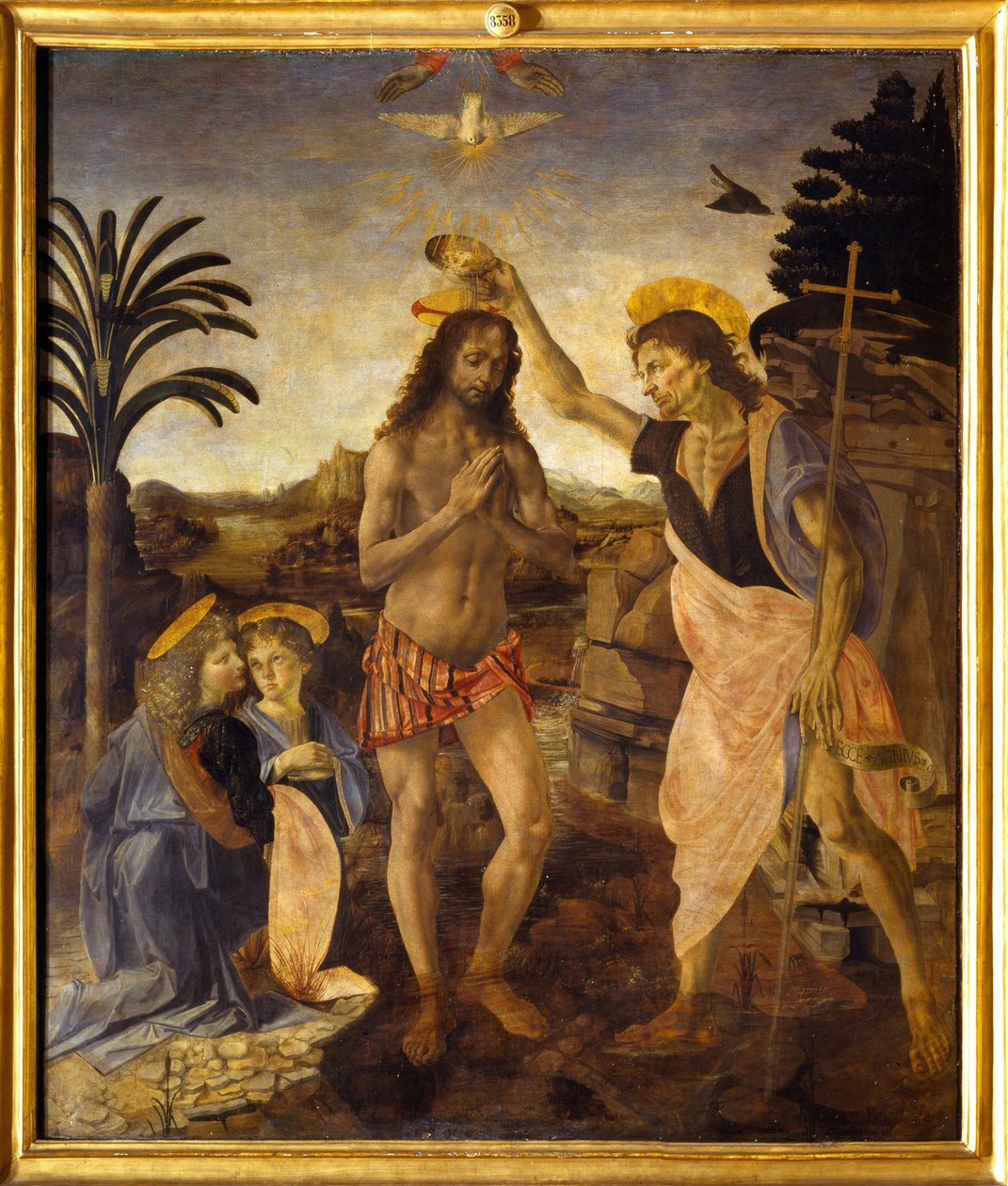 Kristuksen kaste af Andreea & Vinci Leonardo da (1452 1519) Verrocchio