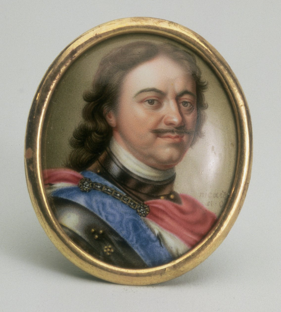 Portræt af Peter I, ca. 1720 (emalje på guld) af Andrei Grigorievich Ovsov