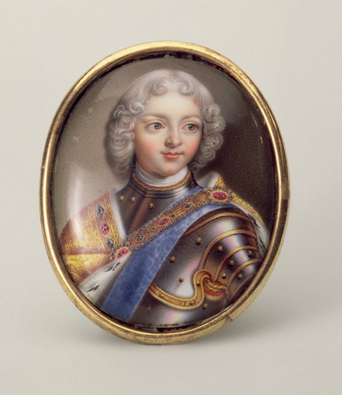 Portræt af Peter II, ca. 1727 (emalje på kobber) af Andrei Grigorievich Ovsov