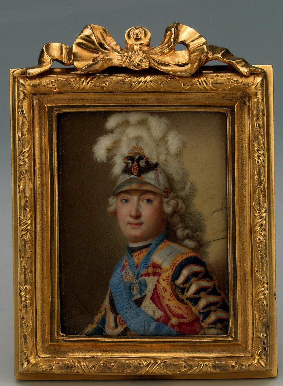 Portræt af grev Grigory Grigoryevich Orlov, ca. 1770 (emalje på kobber) af Andrei Ivanovich Chernyi