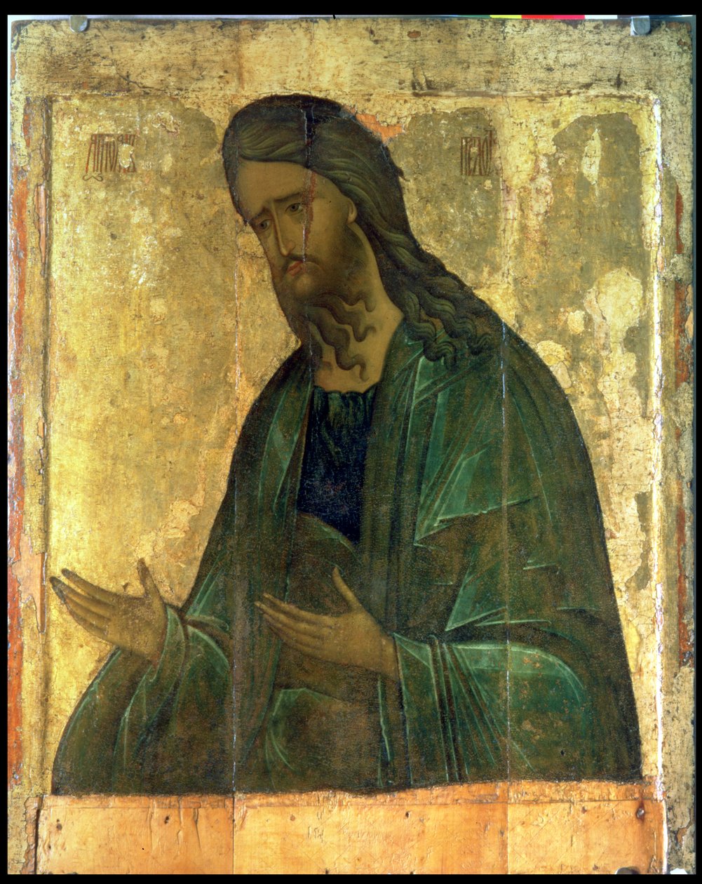 Ikon af Johannes Døberen (tempera på panel) af Andrei Rublev