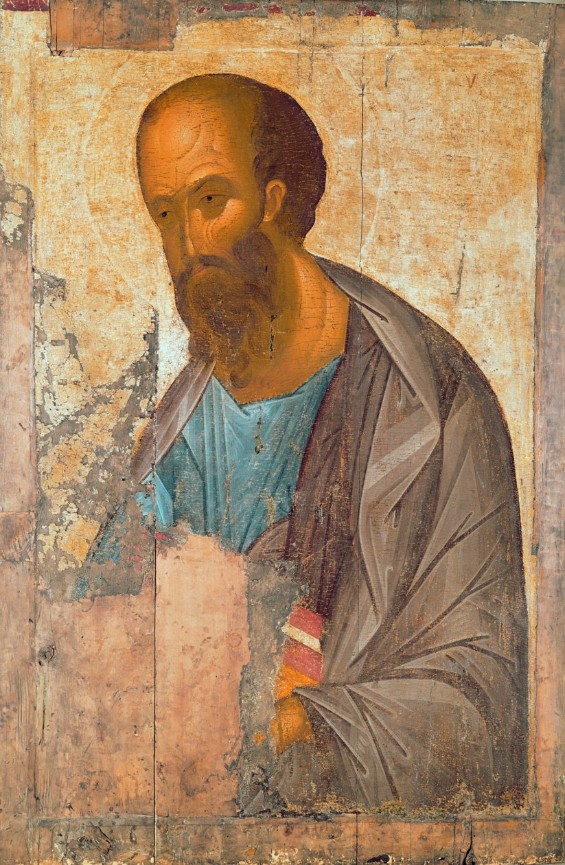 St Paul, 1407 (tempera på panel) af Andrei Rublev
