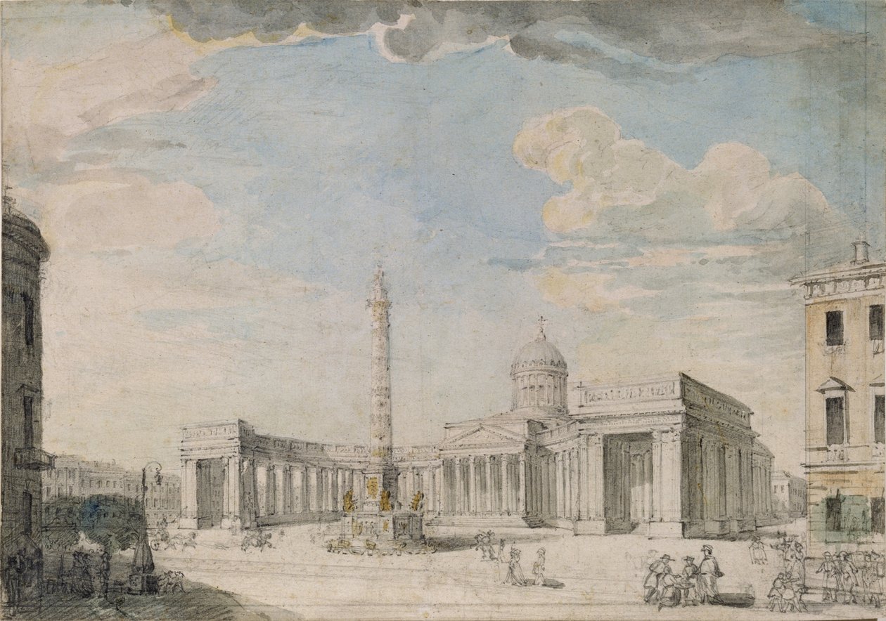 Kazan-katedralen i Sankt Petersborg, ca. 1800 af Andrei Nikiforovich Voronikhin