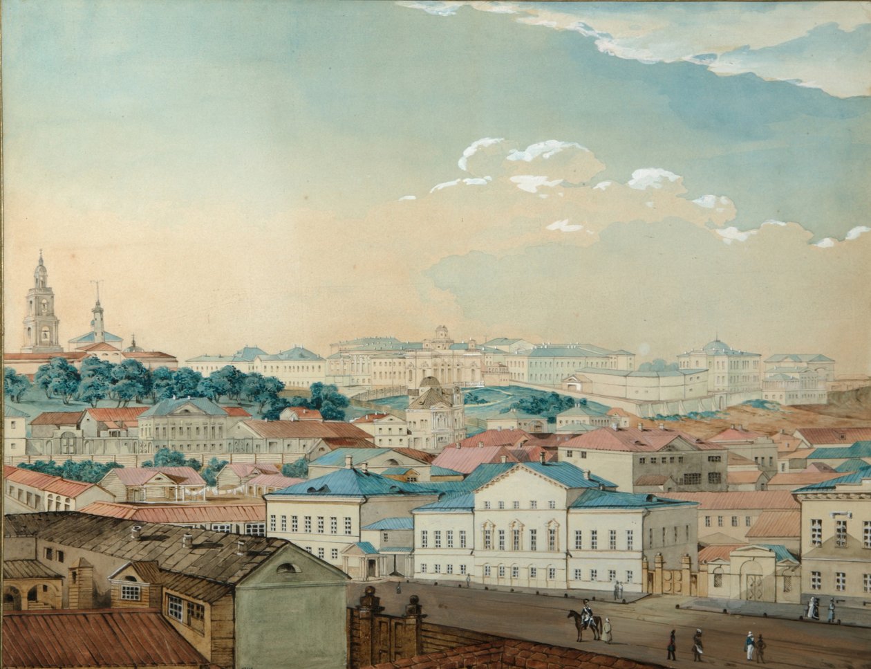 Udsigt over Kazan University fra Bolaq, 1842 af Andrei Nikolayevich Rakovich