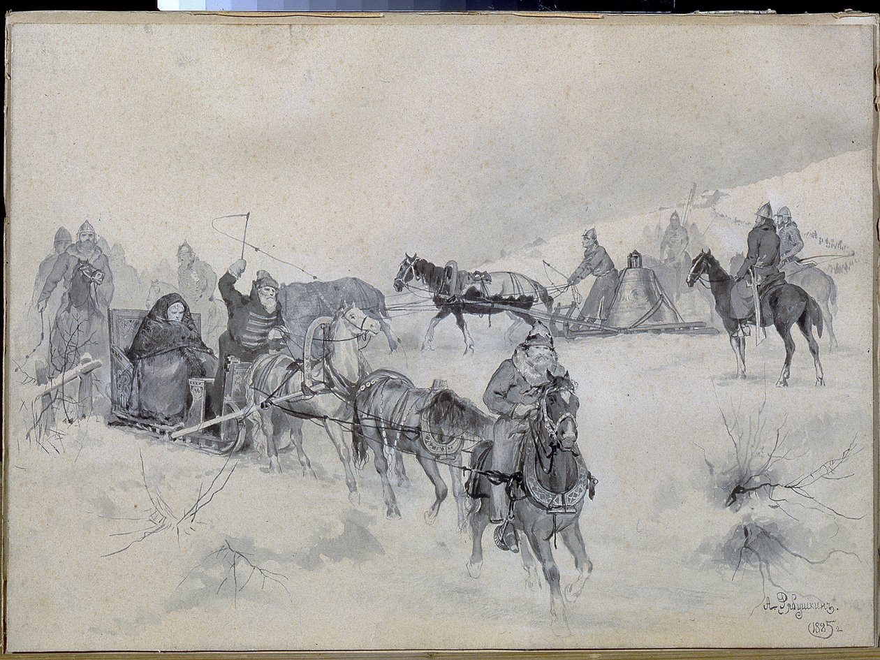 Martha Borletskaya (Au Marfa Posanixa Au Martha La Mairesse af Andrei Petrovich Ryabushkin