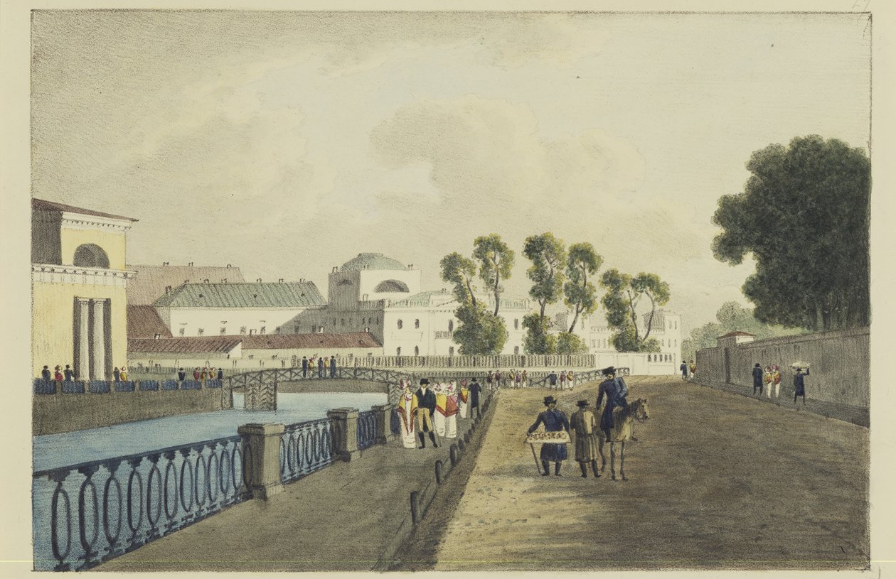 Apraksin-huset ved Fontanka-floden, 1821-1822 af Andrei Yefimovich Martynov